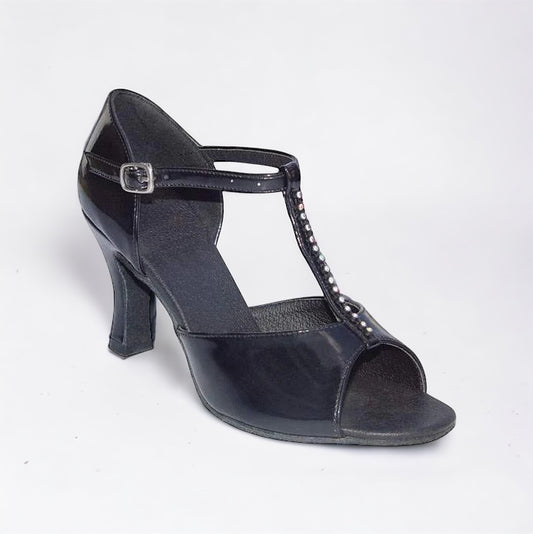 Black T-Strap # 160915 - EveriseDanceShoes