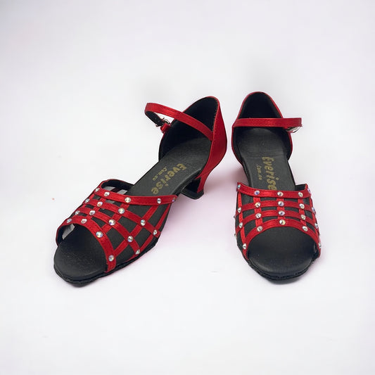 Red/Black Mesh # 168102 - EveriseDanceShoes