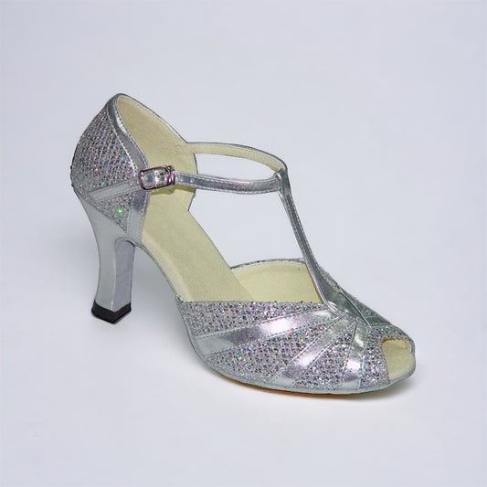 Silver Sparkling # 270502 - EveriseDanceShoes