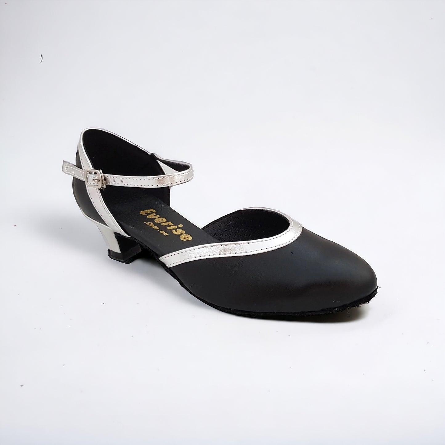Black Leather / Silver # 681216 - EveriseDanceShoes