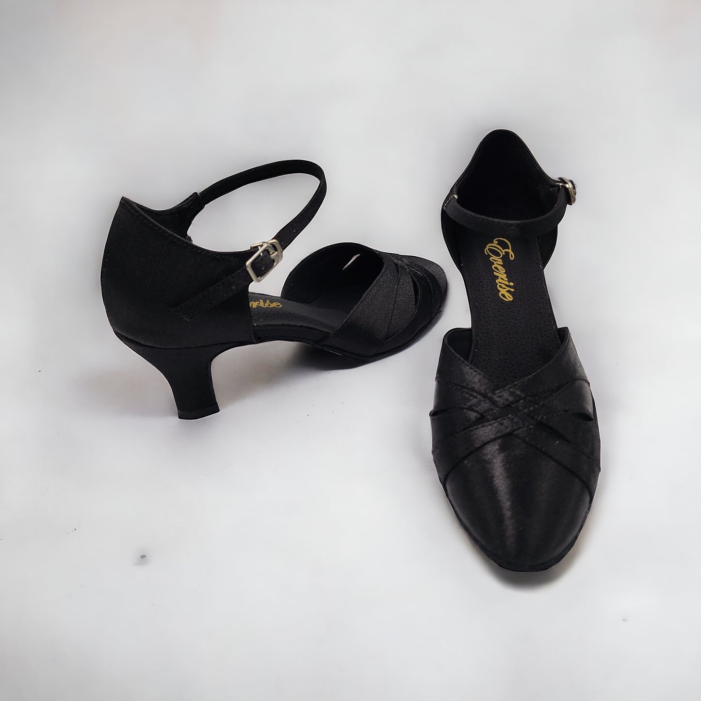 Black Satin # 683002 - EveriseDanceShoes