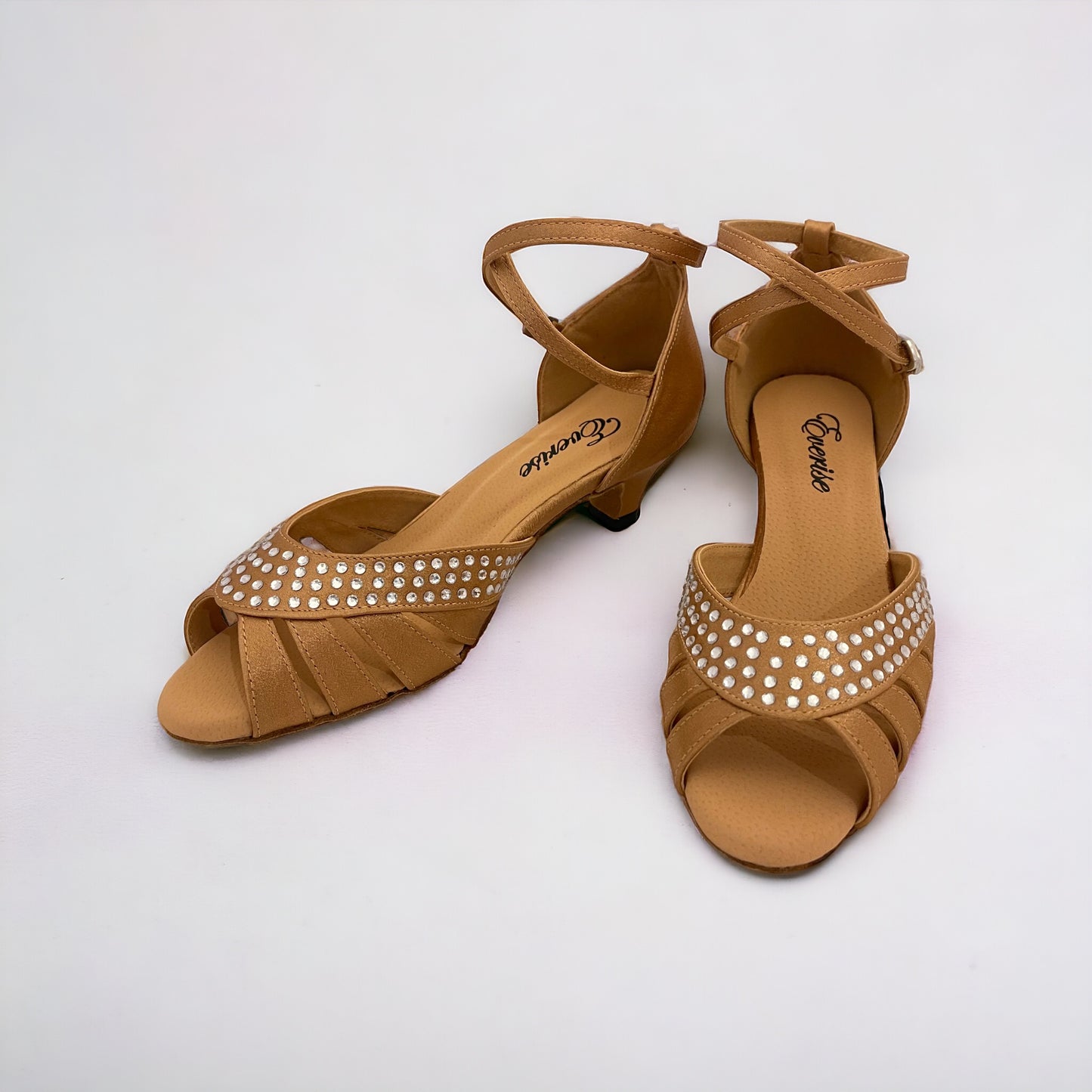 Tan Satin # 75276303 - EveriseDanceShoes