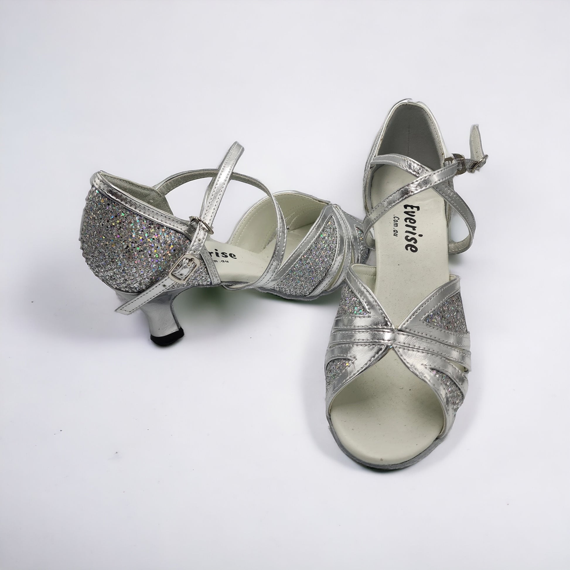 Silver Sparkle # 177402 - EveriseDanceShoes