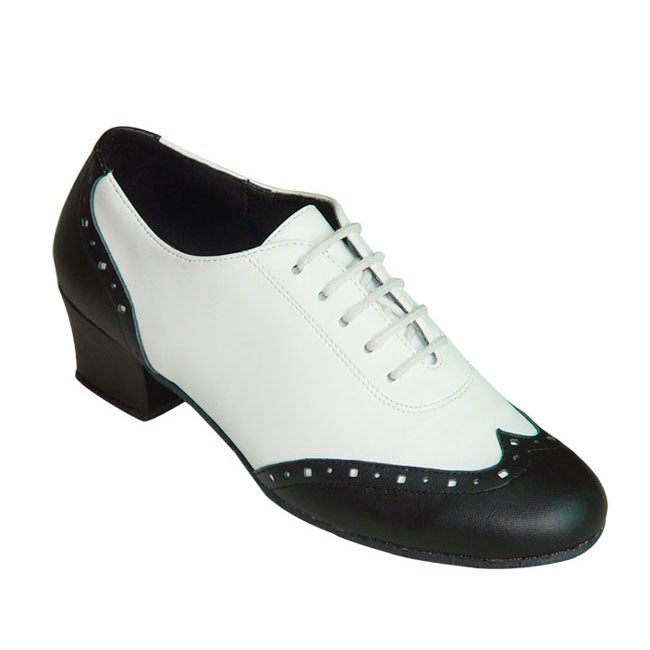 Practice Black & White Leather # 200801 - EveriseDanceShoes