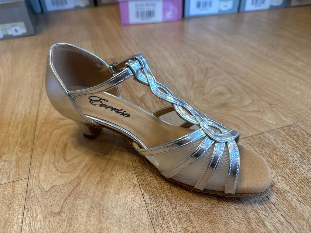 Silver/Mesh # 169206 - EveriseDanceShoes