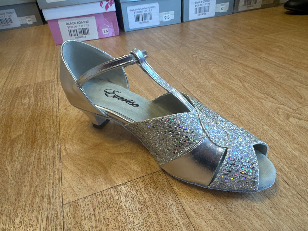 Silver Sparkle # 270612 - EveriseDanceShoes