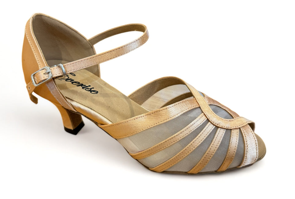 Flesh Satin Mesh #75152901 - EveriseDanceShoes