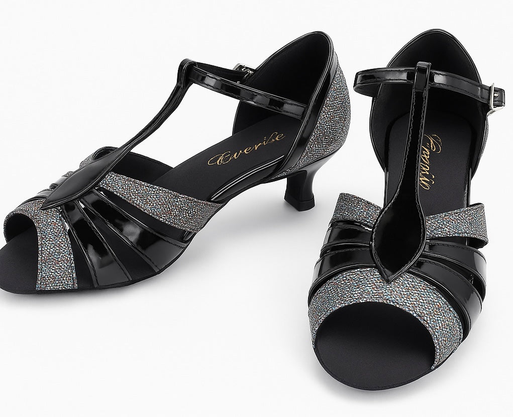 Black/Silver # 500503 - EveriseDanceShoes