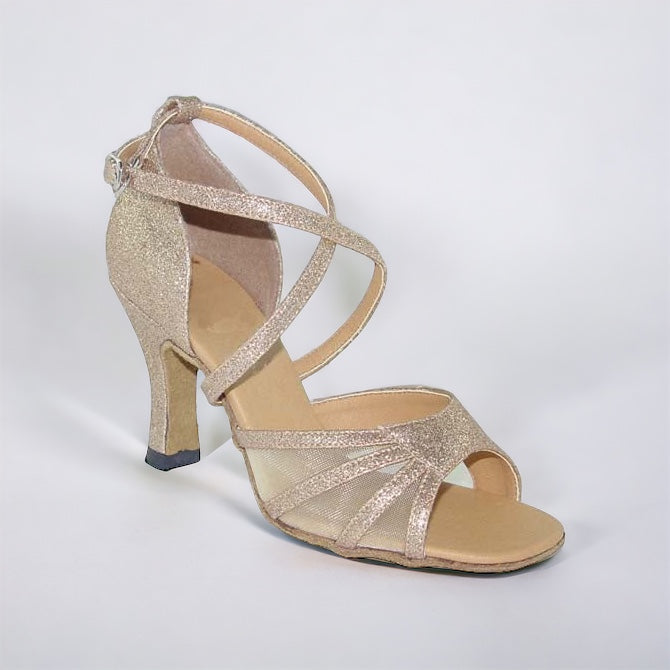 Flesh Sparkle Mesh Dance Shoes #160101 - Everise Dance Shoes