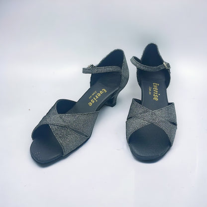 Black/Grey Glitter # 161516 - EveriseDanceShoes