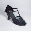 Black Satin and Mesh Dance Shoes #163502 - Everise Dance Shoes