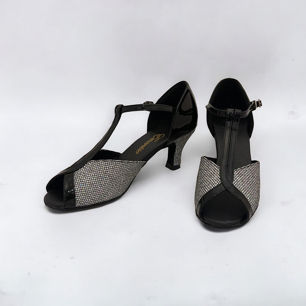 Black / Silver Dance Shoes #169104 - Everise Dance Shoes