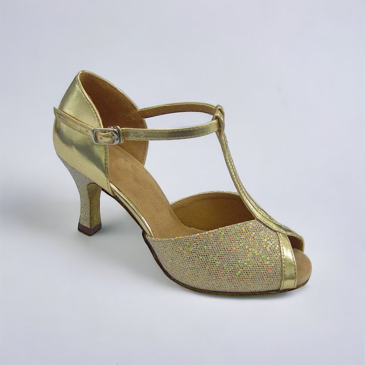 Gold Sparkling Dance Shoes #169106 - Everise Dance Shoes