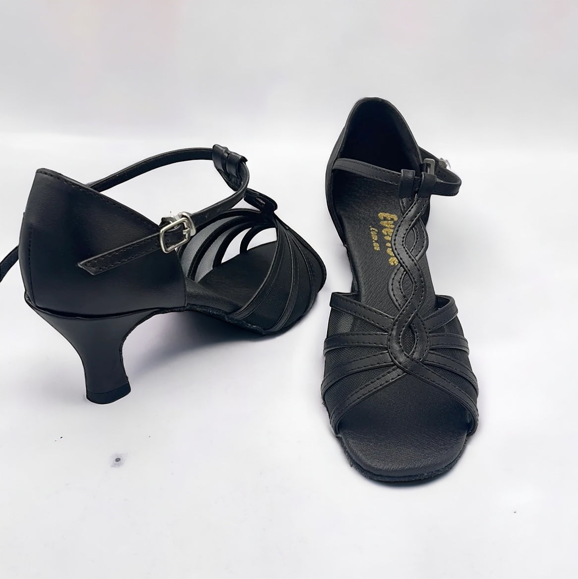 Black Strap/Mesh Dance Shoes #169208 - Everise Dance Shoes