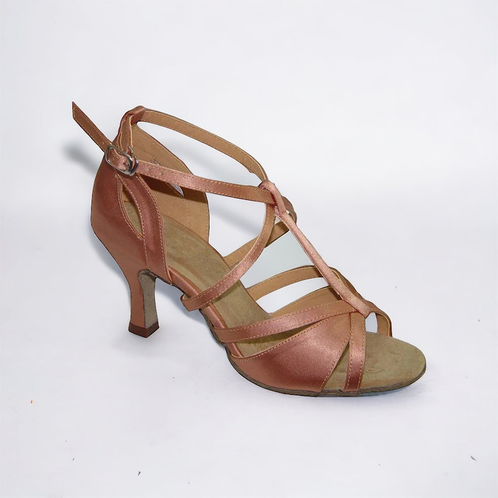 Tan Satin # 169608 - EveriseDanceShoes