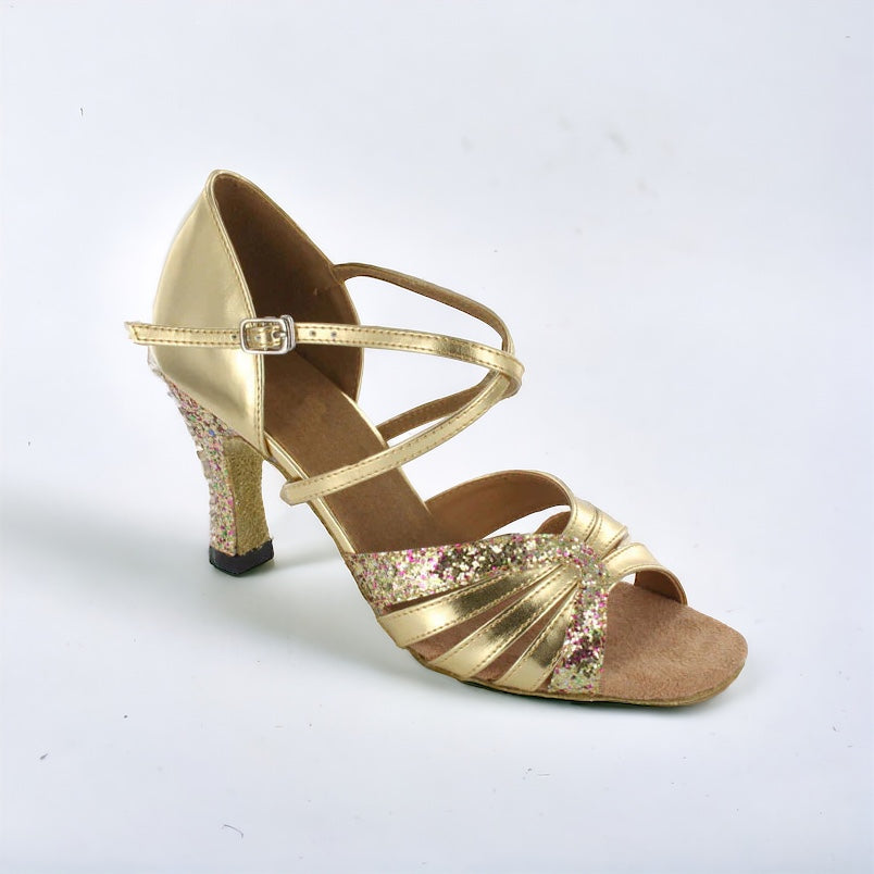 Gold Glitter Dance Shoes #266801 - Everise Dance Shoes