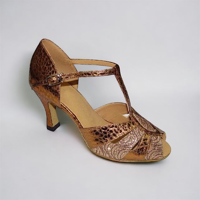 Bronze Glitter Dance Shoes #270214 - Everise Dance Shoes