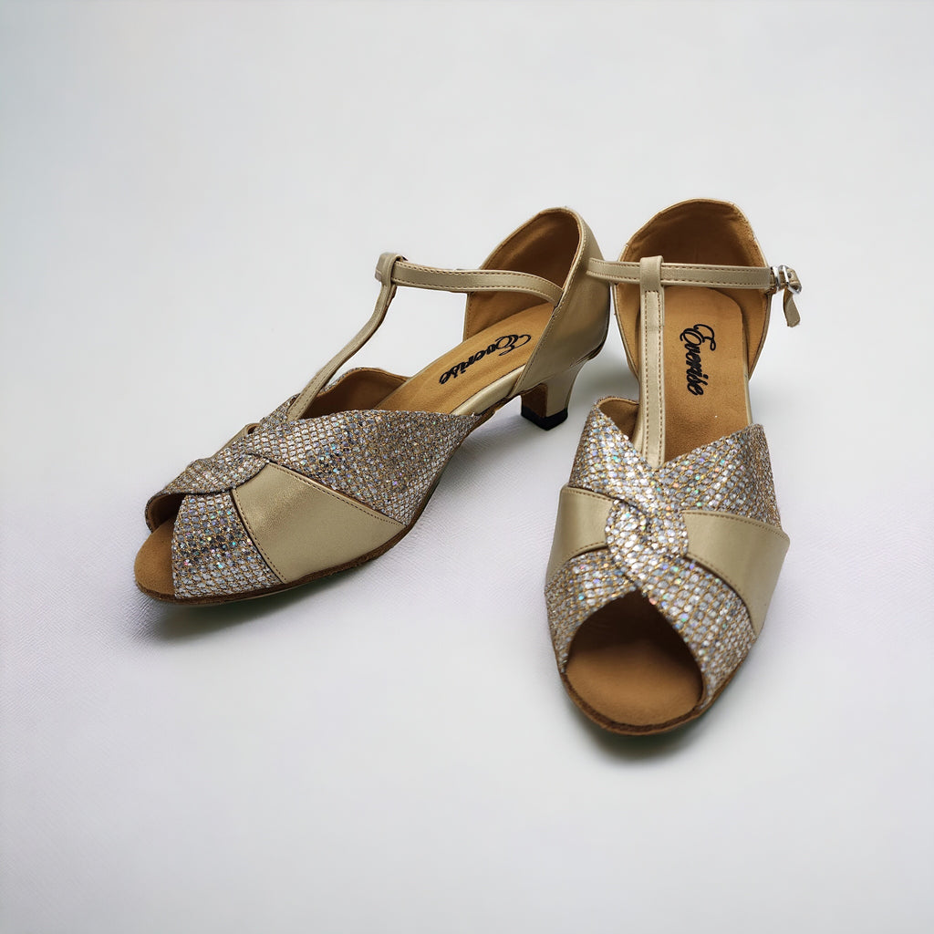 Gold Sparkle Dance Shoes #270607 - Everise Dance Shoes