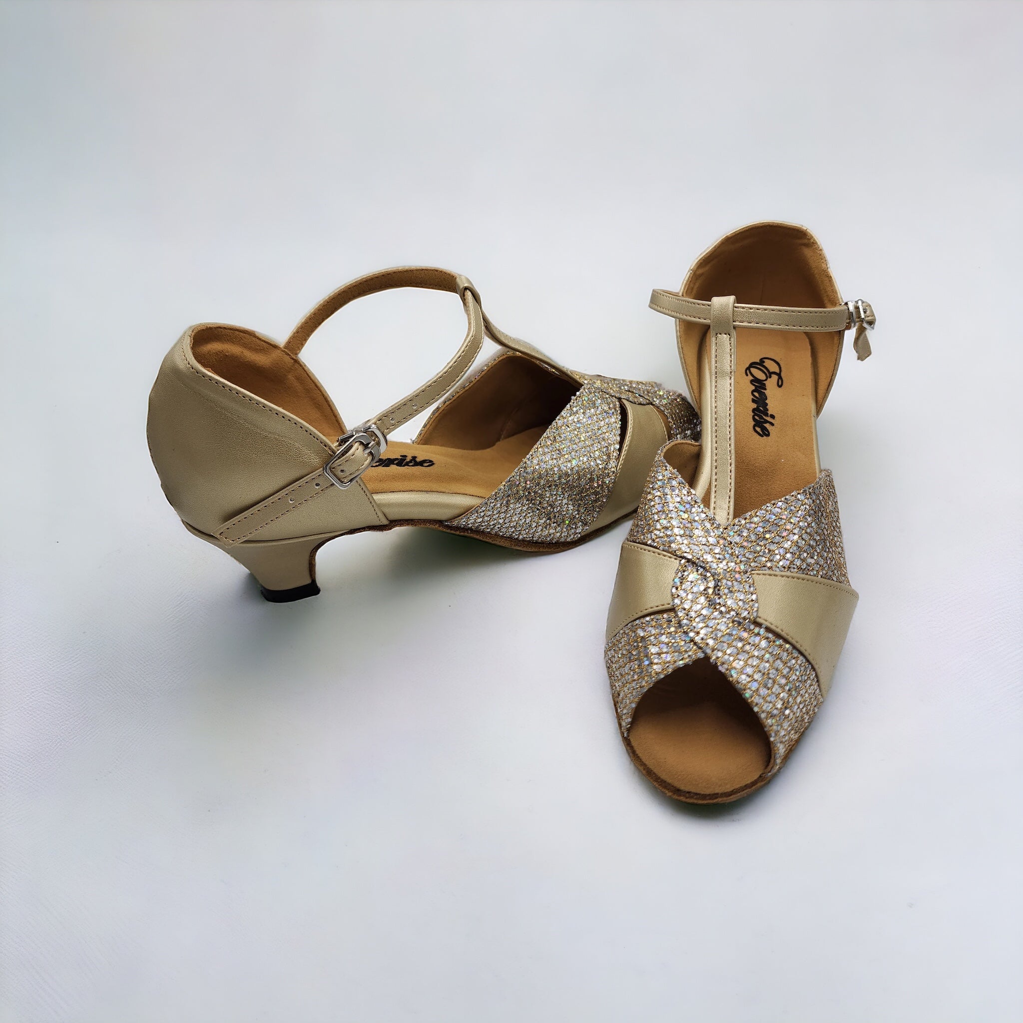 Gold Sparkle Dance Shoes #270607 - Everise Dance Shoes