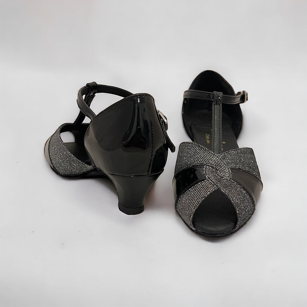 Black/Grey Sparkle Dance Shoes #270609 - Everise Dance Shoes