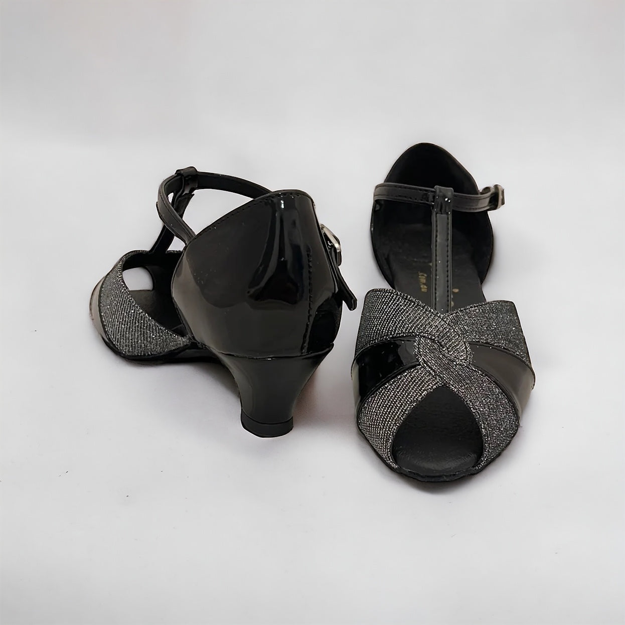 Black/Grey Sparkle Dance Shoes #270609 - Everise Dance Shoes