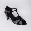 Black/Silver Glitter Dance Shoes #271201 - Everise Dance Shoes