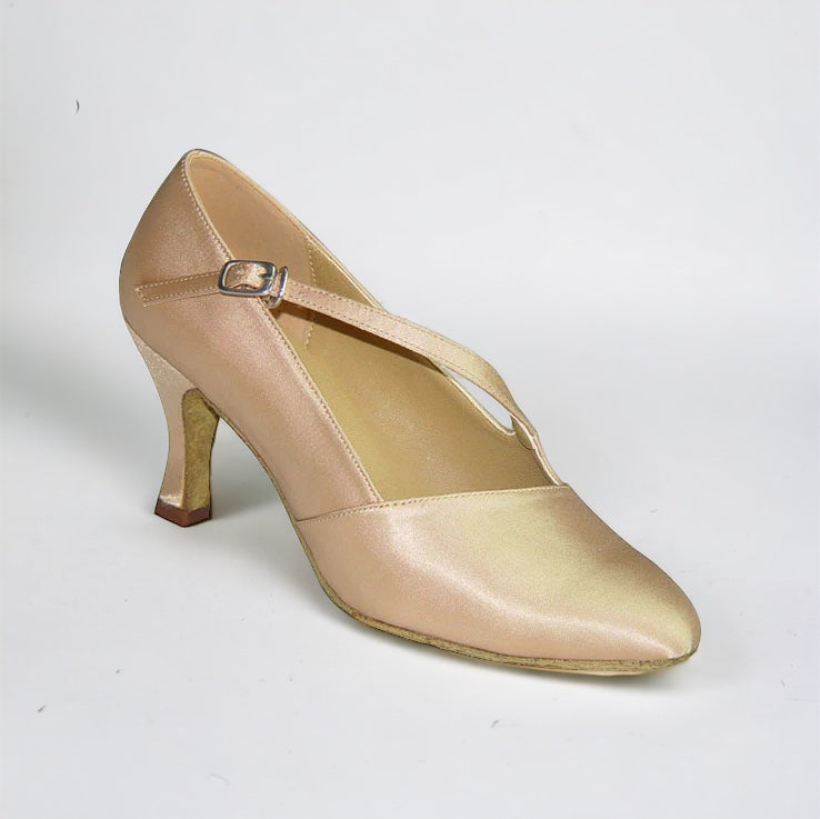 Tan Satin Dance Shoes #682803 - Everise Dance Shoes