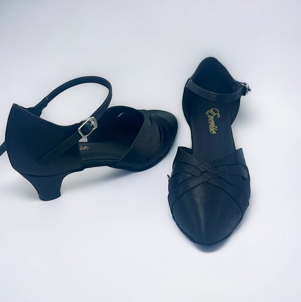 Black Satin Dance Shoes #683002 - Everise Dance Shoes