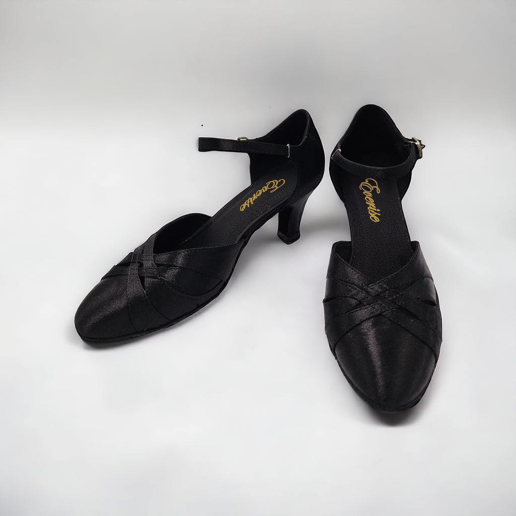 Black Satin Dance Shoes #683002 - Everise Dance Shoes