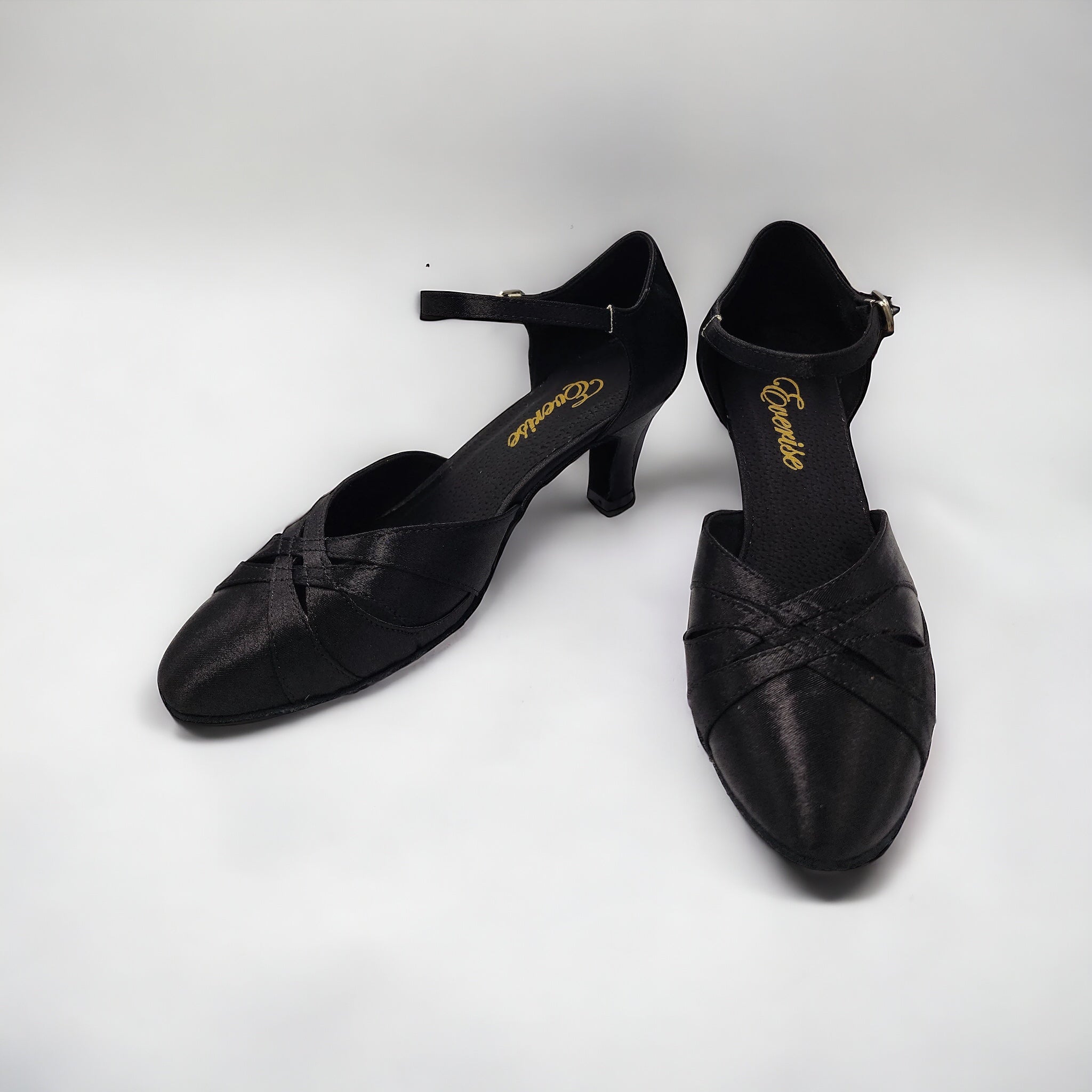 Black Satin Dance Shoes #683002 - Everise Dance Shoes