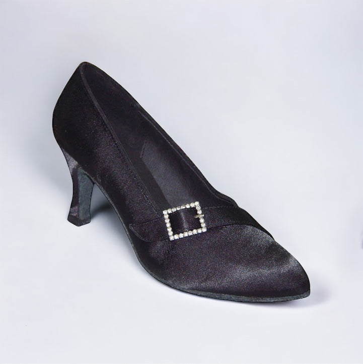 Black Satin Dance Shoes #690401 - Everise Dance Shoes
