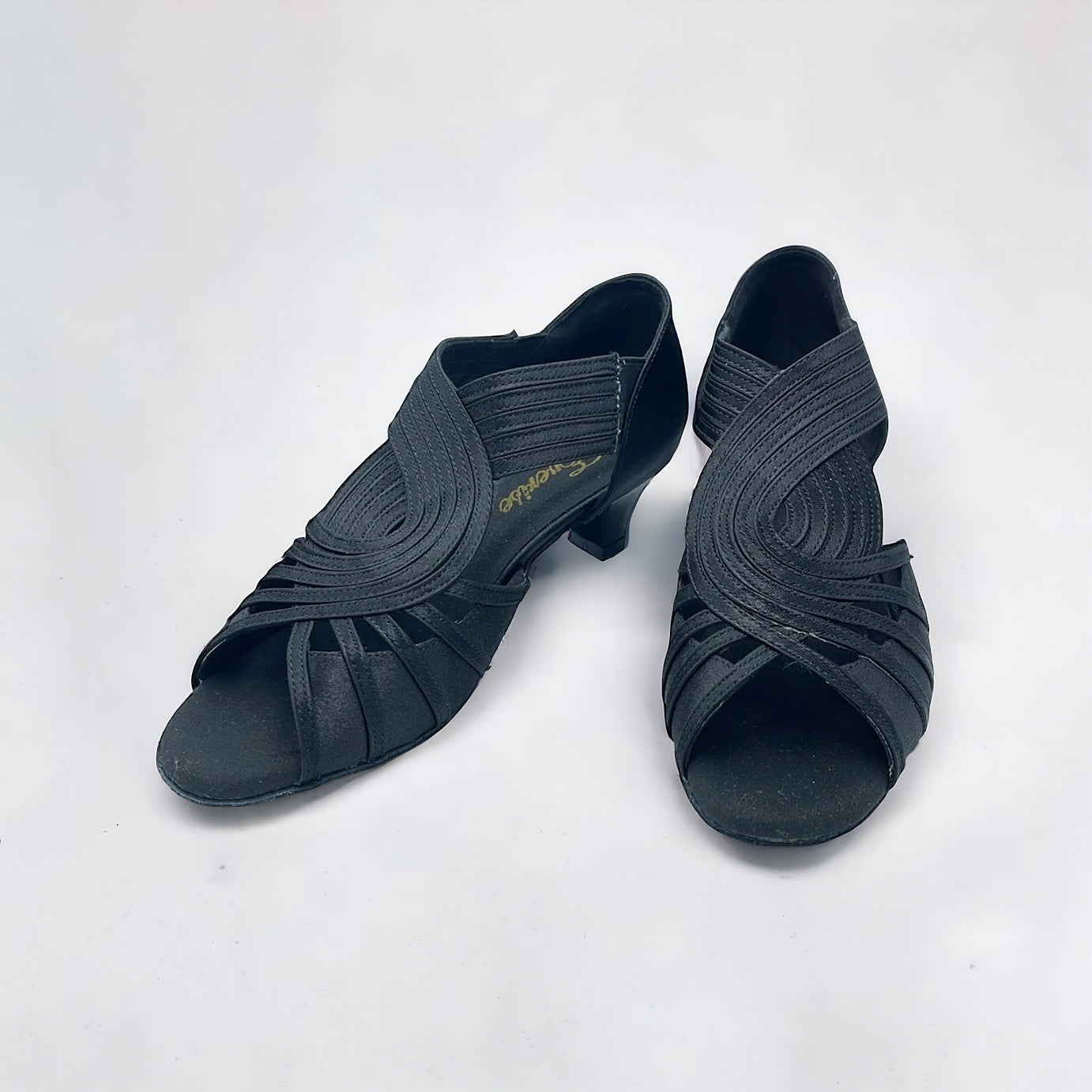 BLACK Satin Dance Shoes #75279502 - Everise Dance Shoes