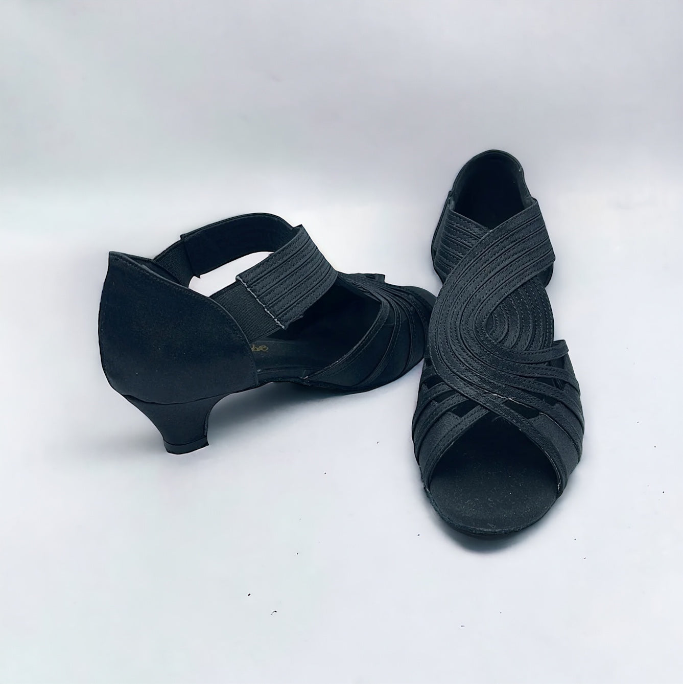 BLACK Satin Dance Shoes #75279502 - Everise Dance Shoes