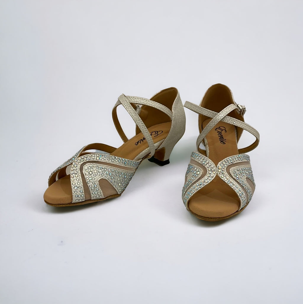 White Glitter Dance Shoes #845264 - Everise Dance Shoes