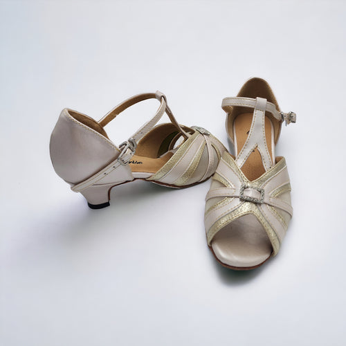 Beige/Gold+Diamond #835102 - EveriseDanceShoes