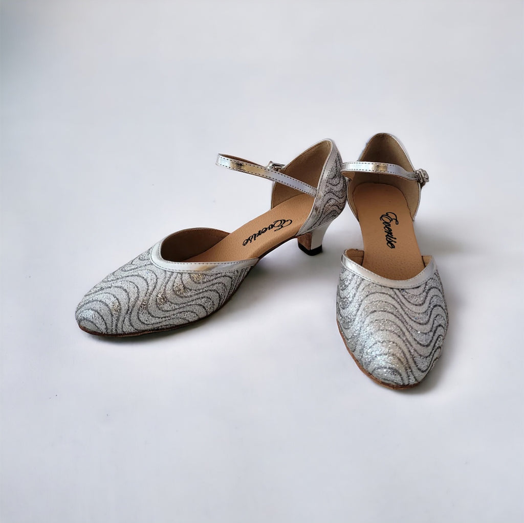 Silver Stripes Glitter # 7581204 - EveriseDanceShoes