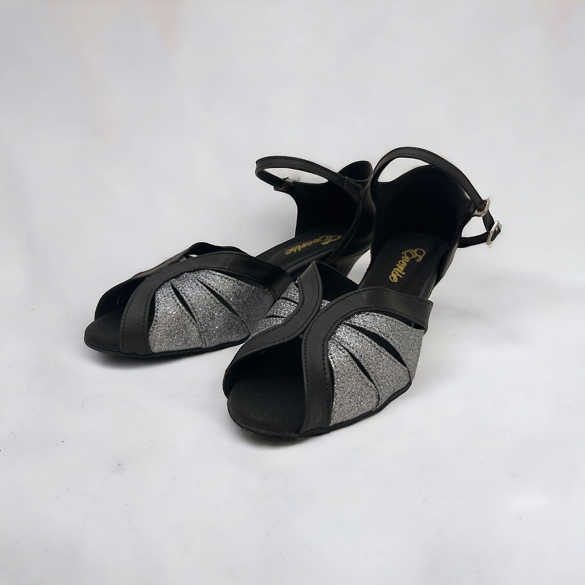 Black Silver # 77042 - EveriseDanceShoes