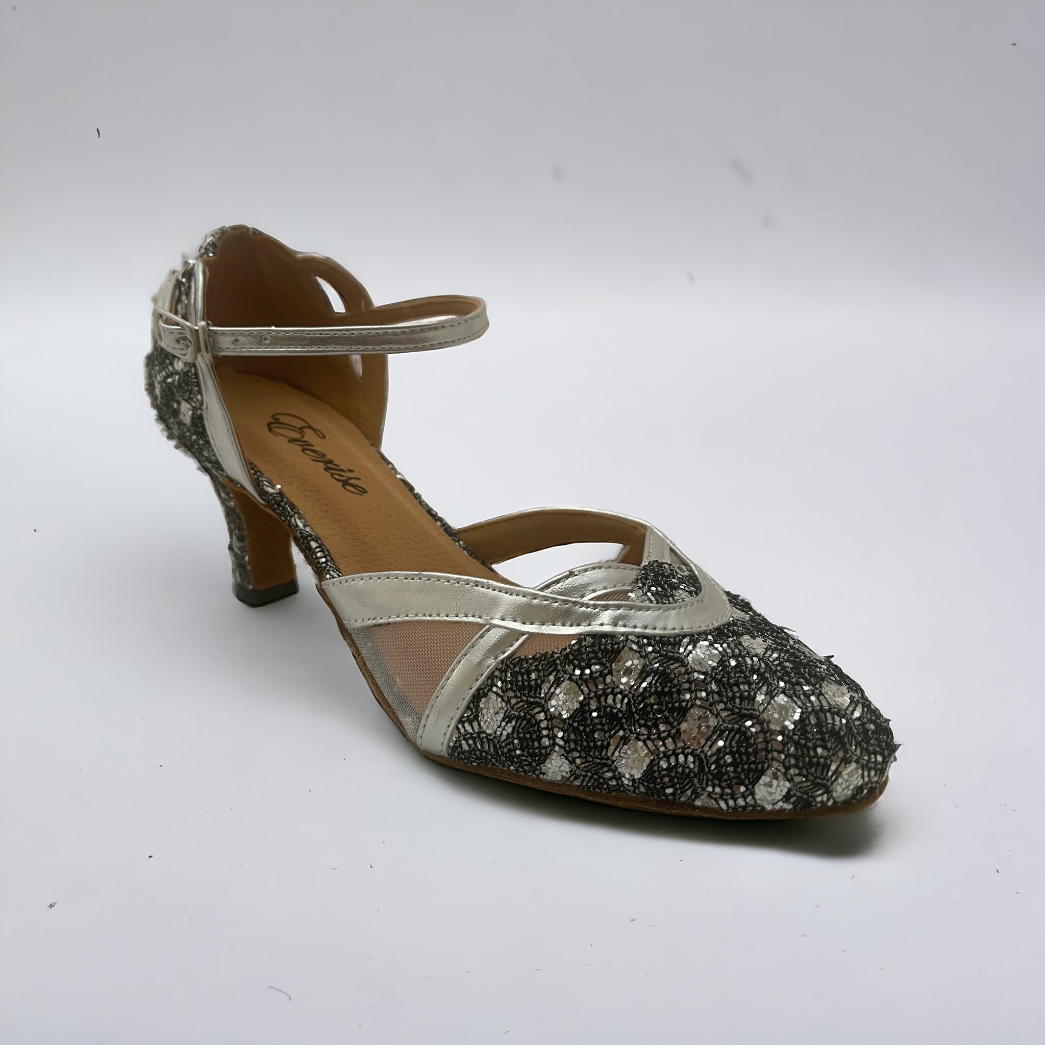 Silver/Black Glitter #7585305 - EveriseDanceShoes