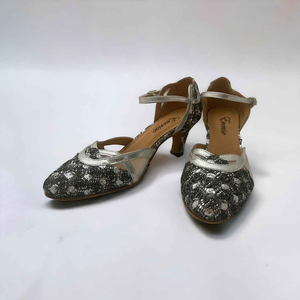 Silver/Black Glitter #7585305 - EveriseDanceShoes