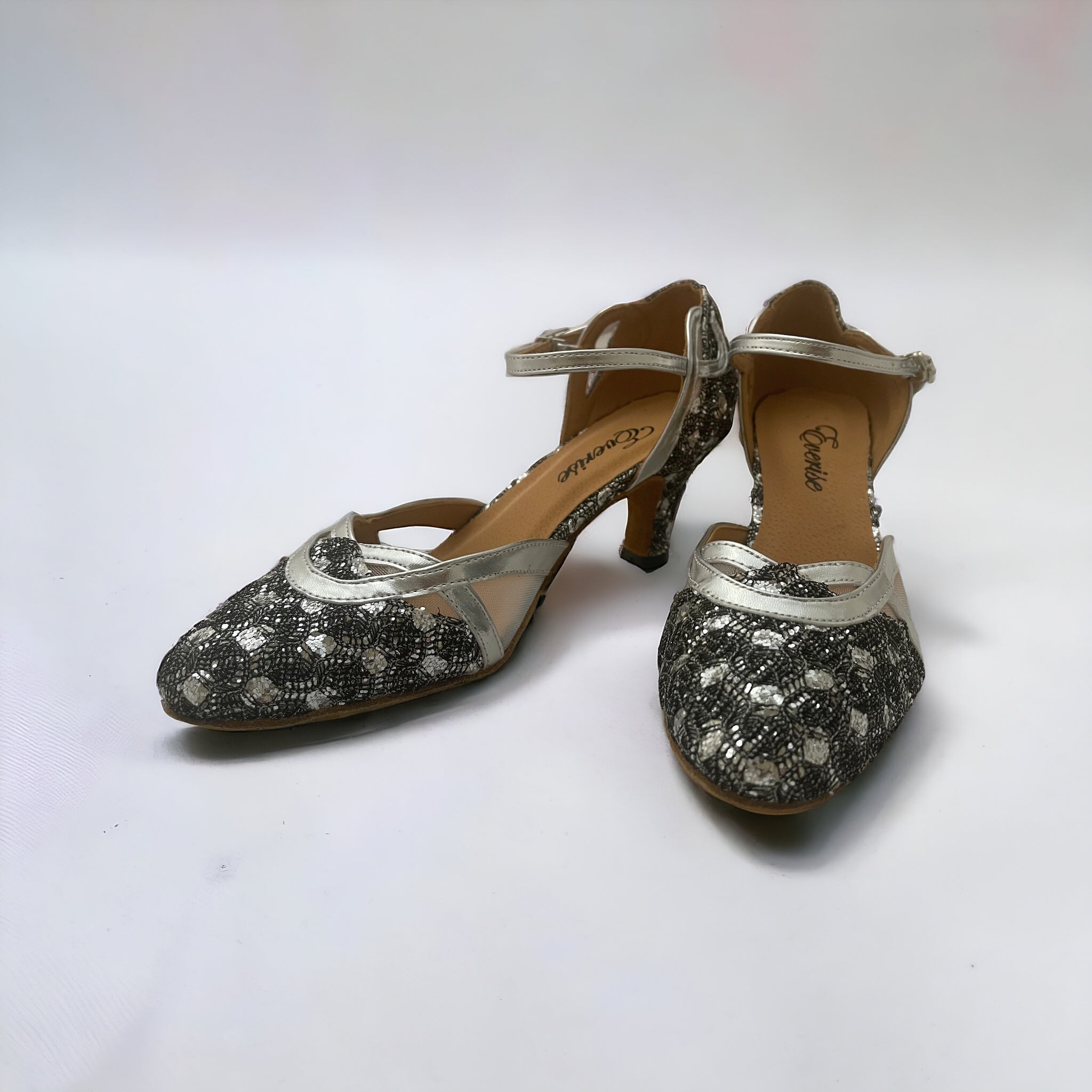 Silver/Black Glitter #7585305 - EveriseDanceShoes