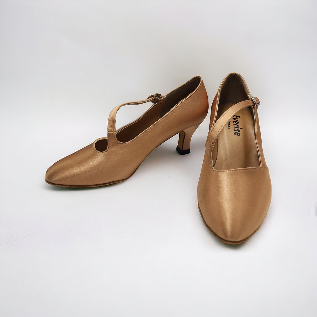Tan Satin # 682804 - EveriseDanceShoes