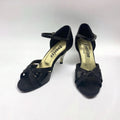 Black/Gold Crystal Heel #174803 - EveriseDanceShoes