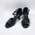Black Satin Diamonds # 165923 - EveriseDanceShoes