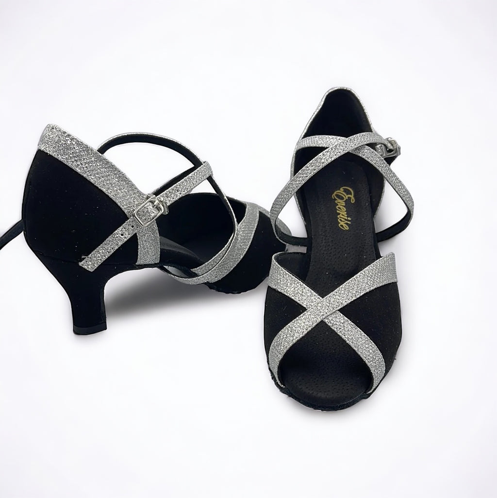 Black Silver Straps #845261 - EveriseDanceShoes