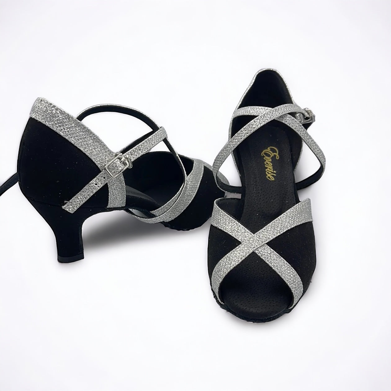 Black Silver Straps #845261 - EveriseDanceShoes