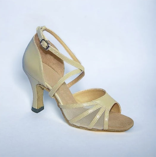 Beige Leather Dance Shoes #160113 - Everise Dance Shoes