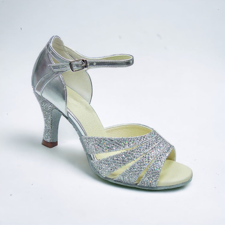 Silver Sparkles Dance Shoes #168004 - Everise Dance Shoes