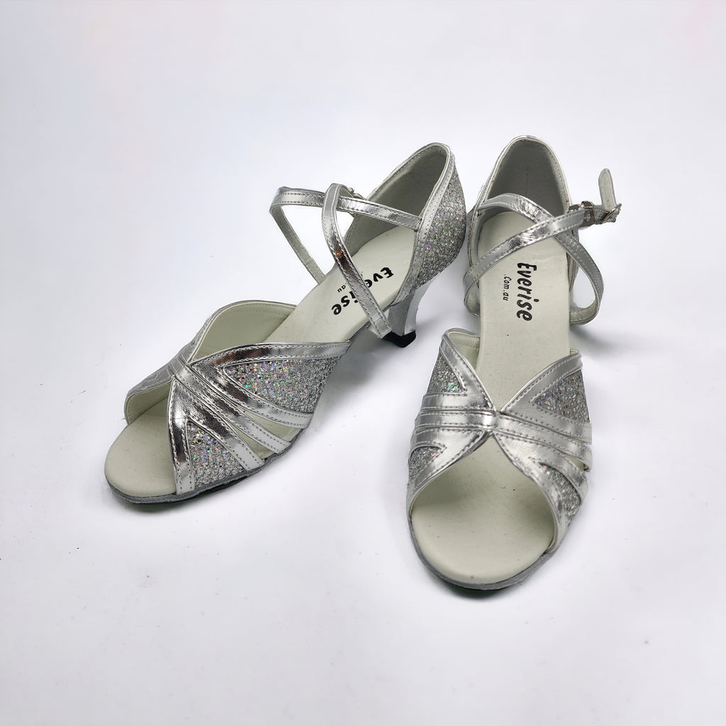 Silver Sparkle Dance Shoes #177402 - Everise Dance Shoes