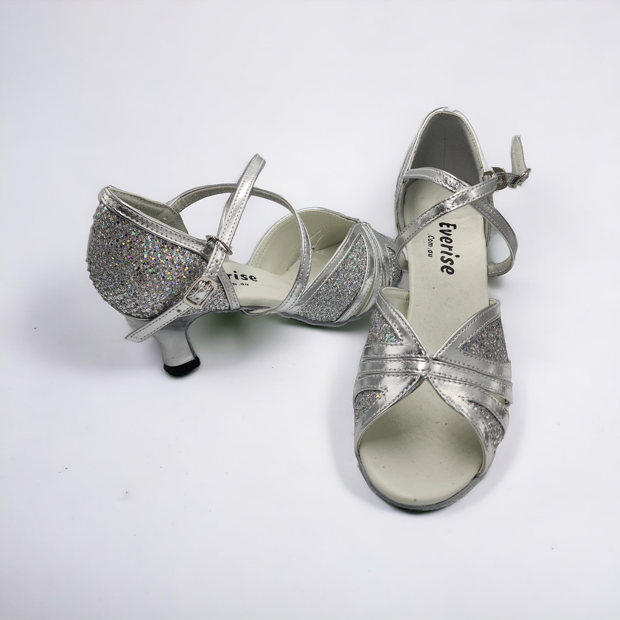 Silver Sparkle Dance Shoes #177402 - Everise Dance Shoes