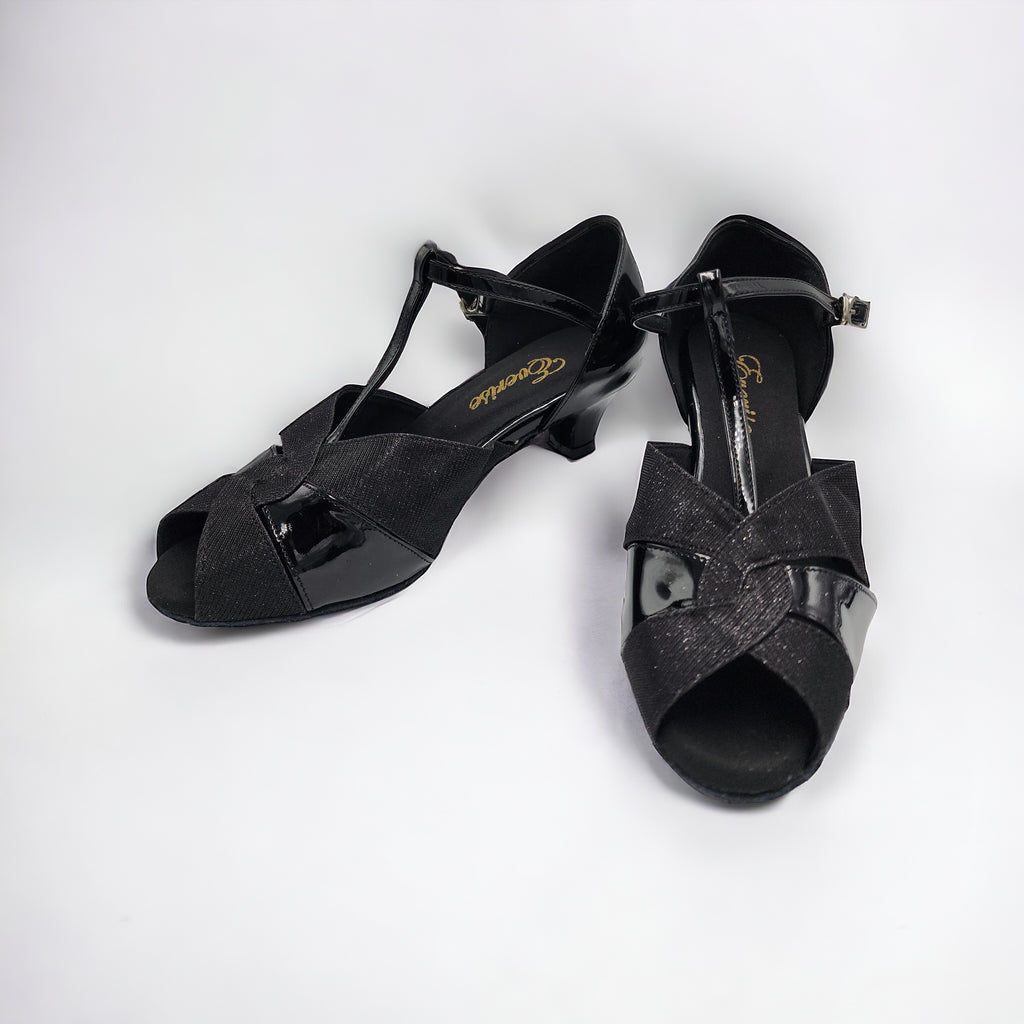 BLACK Sparkle #270609 - EveriseDanceShoes